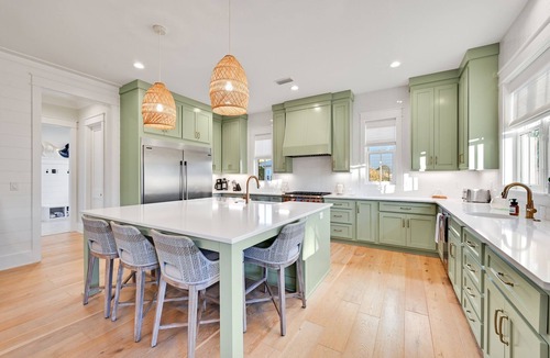 Dune Allen Beach House | Walk to Beach Retreat Pool Golf Cart Bicycles & Water Views