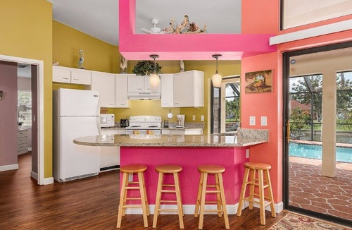 Fort Myers Villa | Waterfront Heated Pool Retreat with Dock Pet Friendly Sleeps 6 in Cape Coral