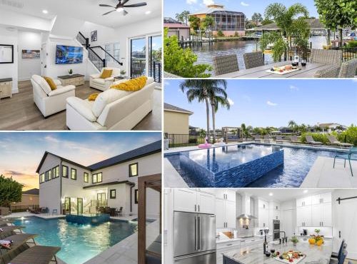 2 Million Villa Heated Pool w Luxury Spa 6BR & 6BR Waterfront by Canal