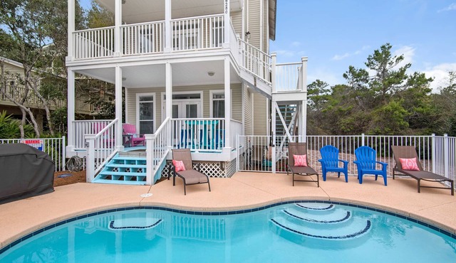 30A 5 Minute Walk to Beach/Private Heated Pool/View/Family Vacation