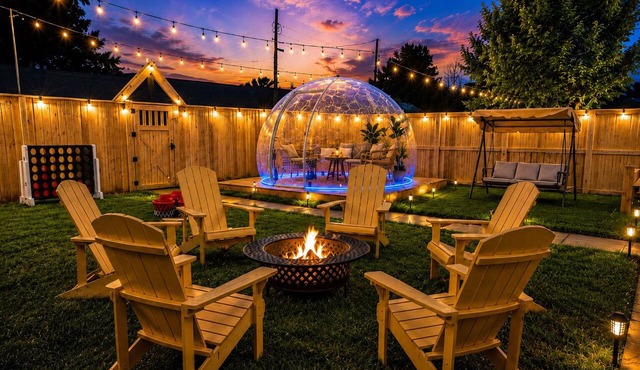 8BR Riverfront Getaway Bourbon Trail w/Dome Firepit HotTub Luxe Amenities Views in Jeffersonville