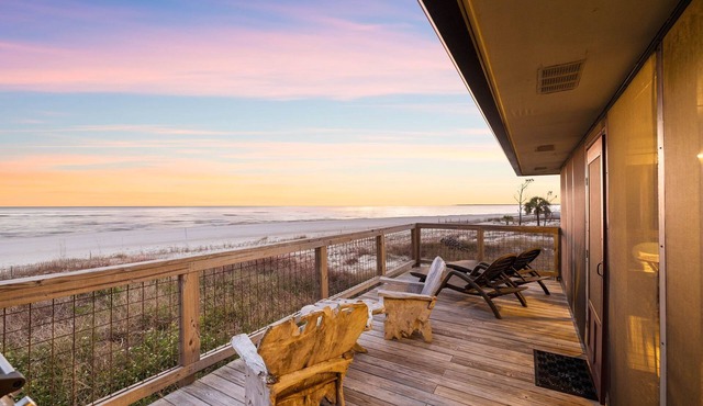 Beachfront w/Screened Porch | Dogs Allowed