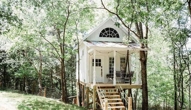 Beautiful Tree House for a Romantic Getaway on a Farm near Chattanooga Valley, Georgia in Flintstone