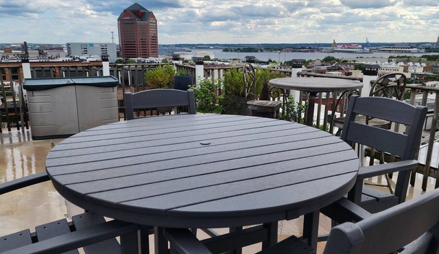 Canton Rooftop Harbor View - Skyline Deck + Parking in Baltimore