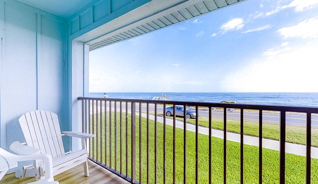 Fabulous oceanfront find in Flagler Beach w/shared pool, WiFi, central AC, W/D