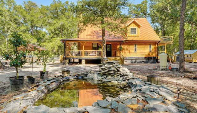 Fish & Float at Natural Springs! Log Cabin in Bell