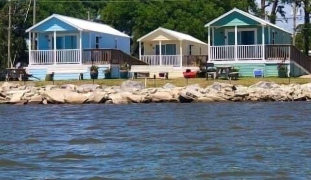 (Fishing from dock) Boat Launch, Seafood Market & Bait-tackle shop next door. in Eastpoint