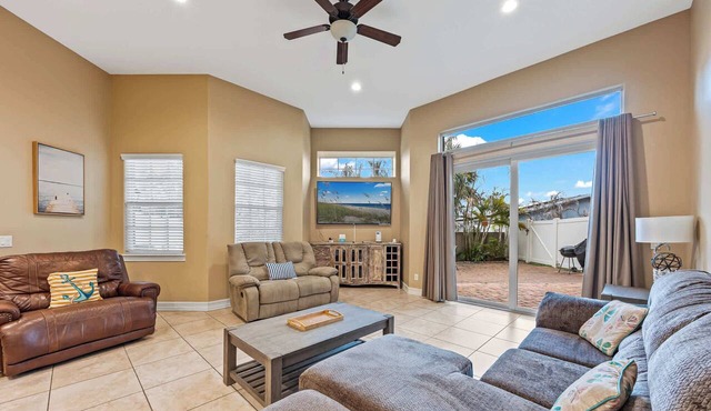 Group-Friendly 5BR/4.5BA with Private Yard in Indian Harbour Beach