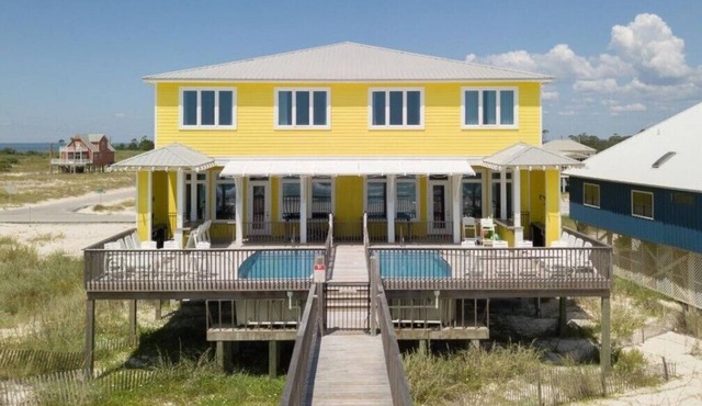 GULF FRONT 14 BDR, 14 BA, SL 38, 7600 SQ FT HOME W/PRIVATE POOLS- BANANA SPLIT