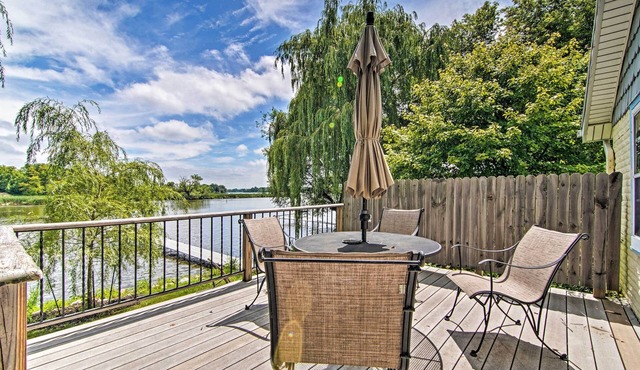 Horicon Riverfront Retreat w/Deck, Dock + Patio in Horicon