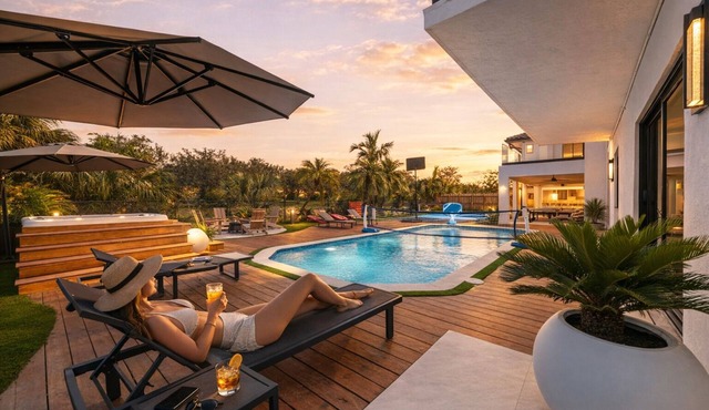 Lux Resort Near Hard Rock Stadium Pool Spa/Gym