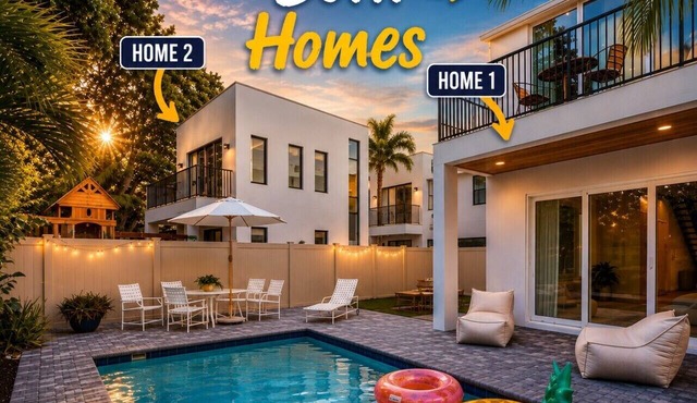 Luxe & Spacious Double Villas, Hot Tub, Pool in Sarasota