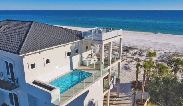 Luxury 6 BR Gulf Front Home | Private Pool | Sleeps 16 | Event Friendly