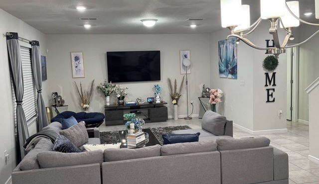 Modern 3BR Home w/Open Floor Plan, Huge Yard & Security System – Move-In Ready