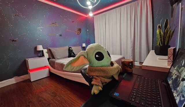 Nebula Suite Immersive Galaxy bedroom RGB LEDs near Airport +Disney/Universal