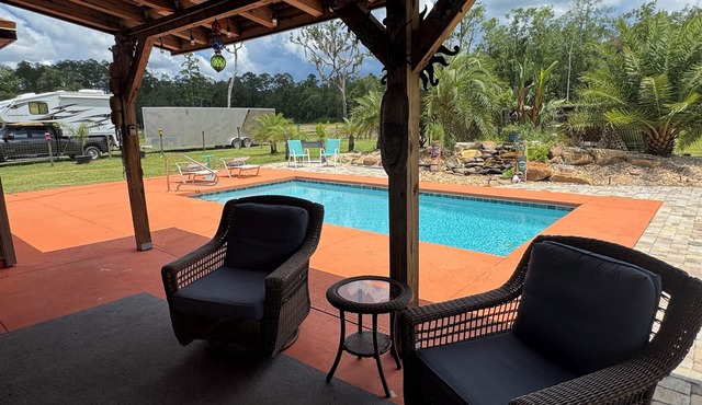 Once Upon Our Farm is a 3 bed/2 bath country pool home. Relaxation? Book Now!