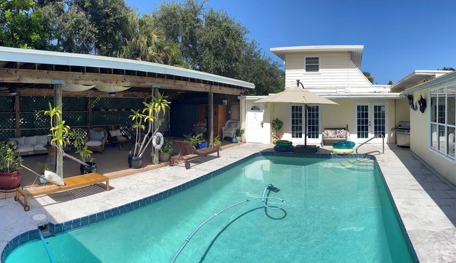 Pool - Roomy Historic Home on Beautiful Street Two Houses from the IntraCoastal in Lake Worth Beach