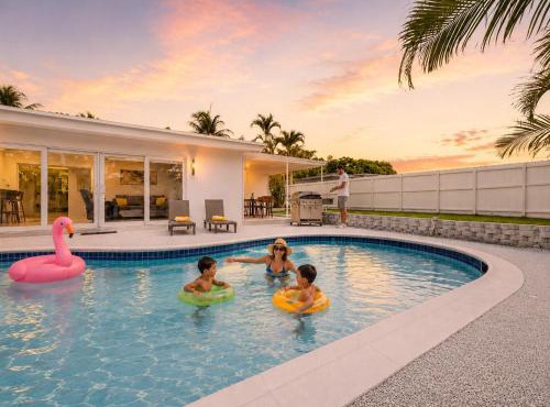 Private Pool Arcade Game Room Outdoor Dining