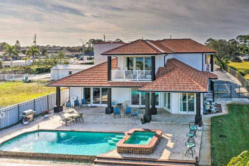 Riverfront Titusville Home w/Pool + Pickleball!