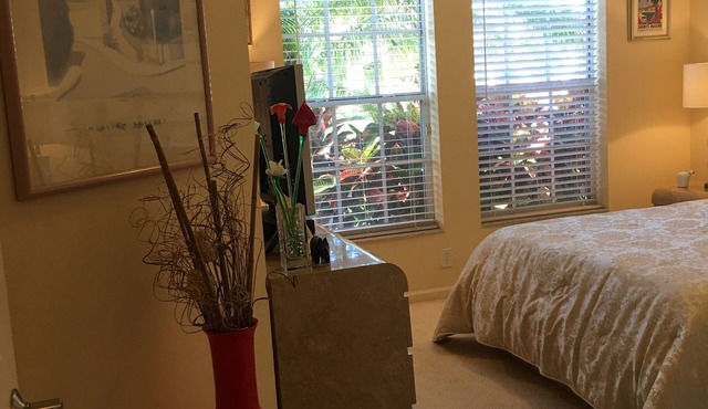 Spacious bedroom in townhome with private bath, pool, gym