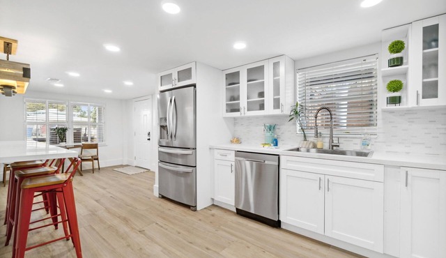 Spacious Tropical Vibes Beach House w/Private Hot Tub, Short Walk to the Beach!
