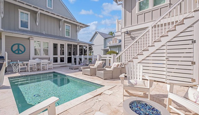 Stunning Beach Home | Watercolor Resort | Private Heated Pool | 6 Pass Golf Cart