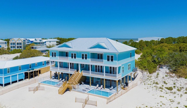Summertime Blues II - Beachfront, Private Pool, Pet Friendly