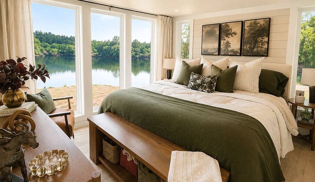 Waterfront Luxury Cabin with kayaking, paddleboarding, and fishing in Mulberry
