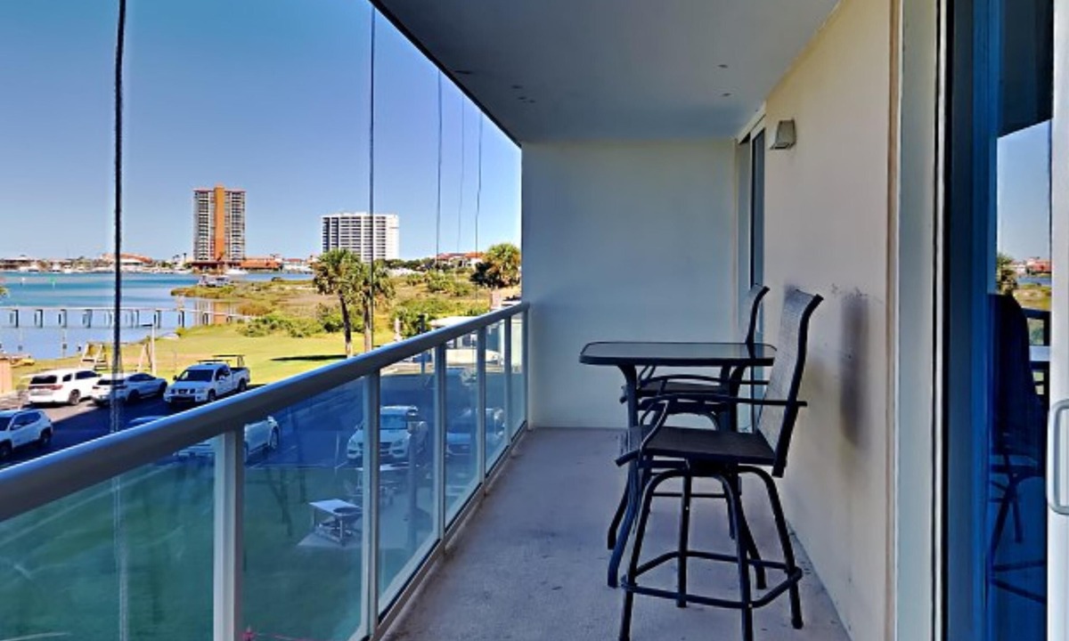 Villa Sabine Condo | Sabine Yacht & Racquet #2B | Bayfront, Pool Views!
