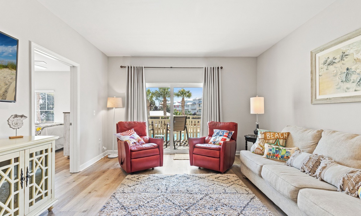 Waterside Village Condo | Beach Please - Waterside Village Condo 105 - Pet Friendly - Steps from the BEACH-Pool & Hot Tub-Boat Dock