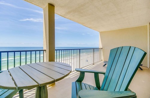 Orange Beach East Condo | Orange Beach Gulf-Front 2BR Top Floor Sleeps 6 Jetted Tub Pools Boats