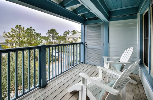 Watercolor Condo | Designer Condo with Gulf View, Great Balcony, Bikes, and 100 yards to Beach Club