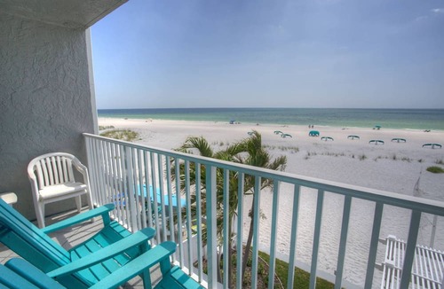Treasure Island Condo | Stunning Views in this Beautifully Decorated Beachfront Studio with Private Balcony & Heated Pool