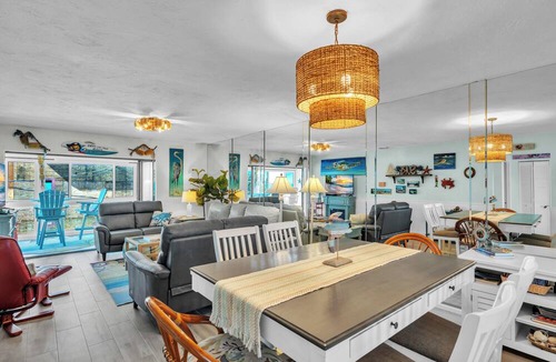 Holmes Beach Condo | Sandy Cheeks & Barefeet, Gorgeous interior Gulf beach Place, pool, on beach side