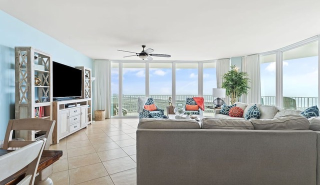 Caribe C1010- Lovely Gulf View,Large Terrace,Lazy River,Pool Slides!